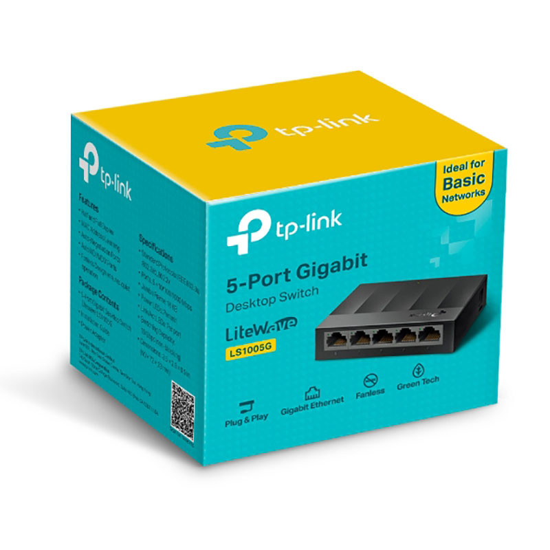 سوییچ 5 پورت گیگابیتی و دسکتاپ تی پی-لینک مدل LS1005G
