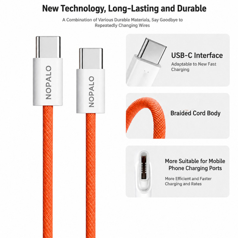 کابل USB-C نوپالو مدل NP-C60 طول 1 متر