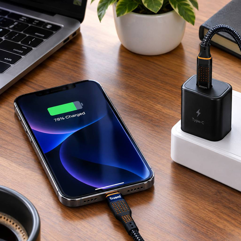 کابل تبدیل USB-C به لایتنینگ تراسمی مدل CA13 طول 1 متر
