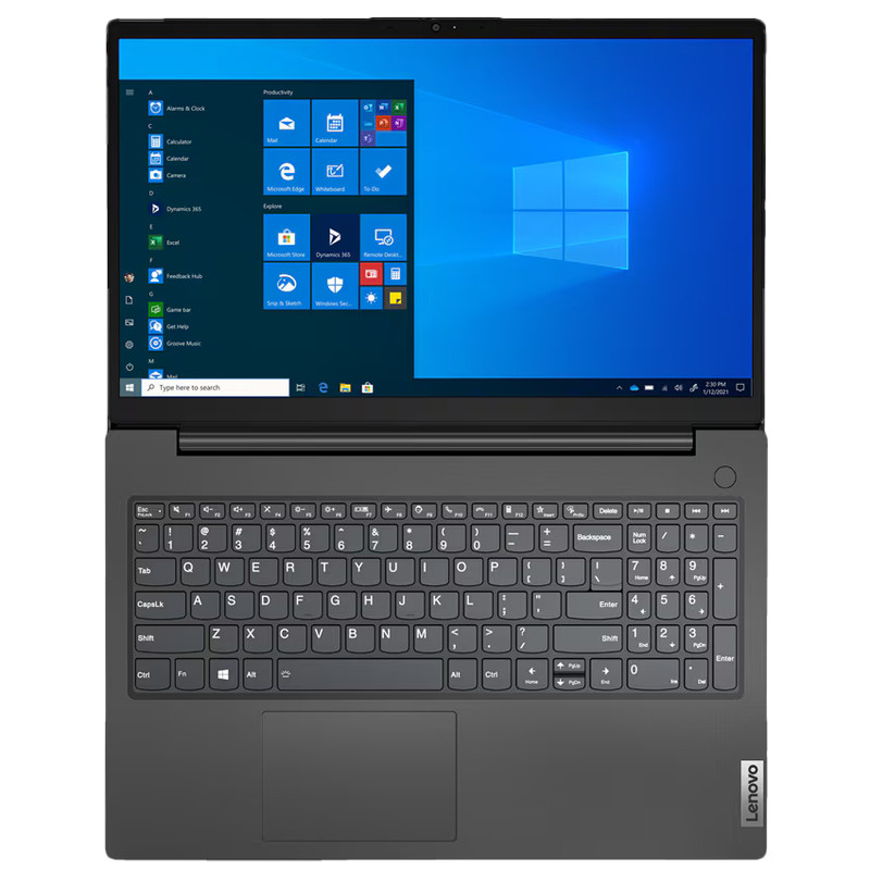 لپ‌تاپ 15.6 اینچی لنوو مدل V15 G2 IJL با پردازنده Celeron N4500، رم 8 گیگابایت DDR4، حافظه SSD با ظرفیت 256 گیگابایت، صفحه‌نمایش Full HD مات و وبکم HD با درپوش لنز