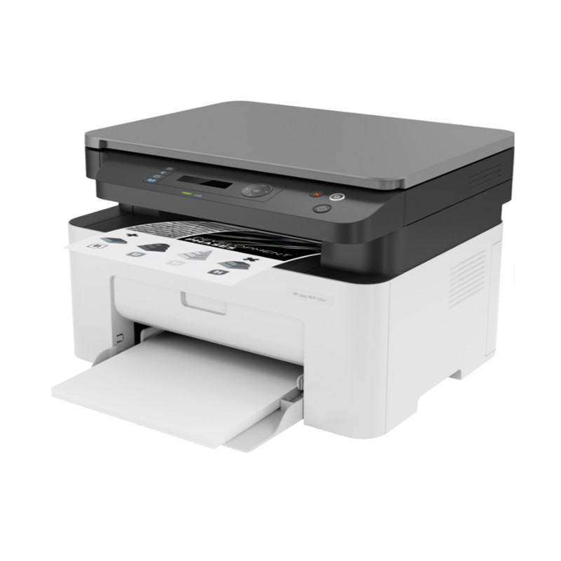 پرینتر اچ پی تک رنگ سه کاره با چاپ لیزری مدل Laser MFP 135w، سایز چاپ A4، قابلیت اتصال به شبکه بی‌سیم، سازگار با سیستم عامل ویندوز 7 و یا بالاتر