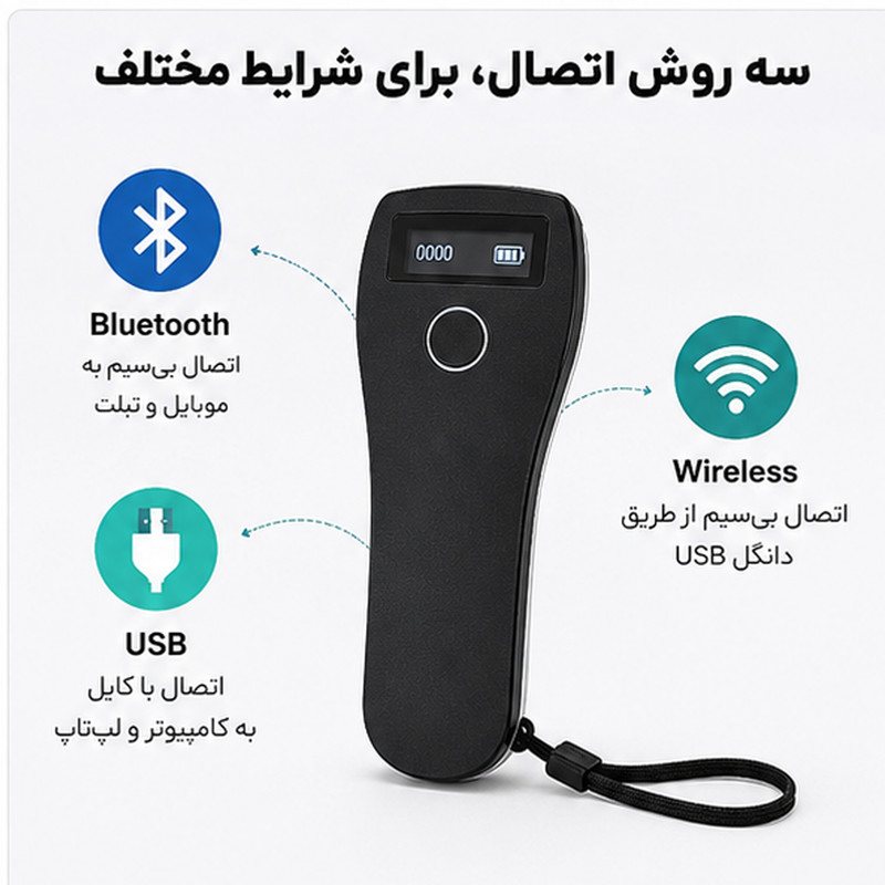 بارکدخوان بلوتوثی مدل W6