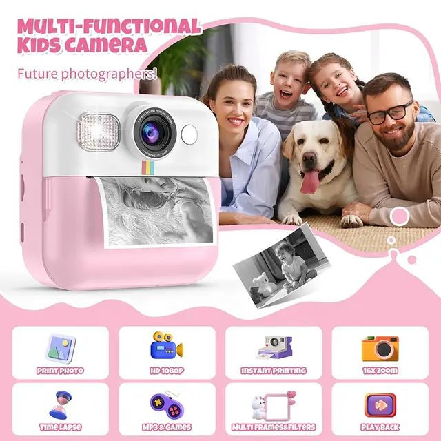 دوربین عکاسی چاپ سریع مدل Kids Printing Camera
