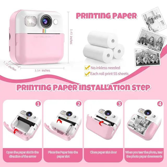 دوربین عکاسی چاپ سریع مدل Kids Printing Camera
