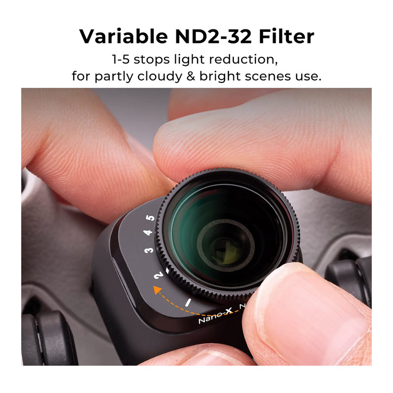 فیلتر لنز کی اند اف مدل  VARIABLE ND LENS FILTERS KIT 2 (ND2-32 + ND32-512) FOR DJI MINI 3/MINI 3PRO -NANO-X
