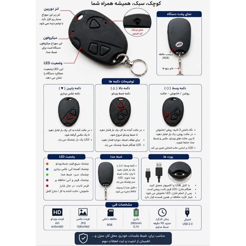 ریموت کنترل دوربین مدل 808