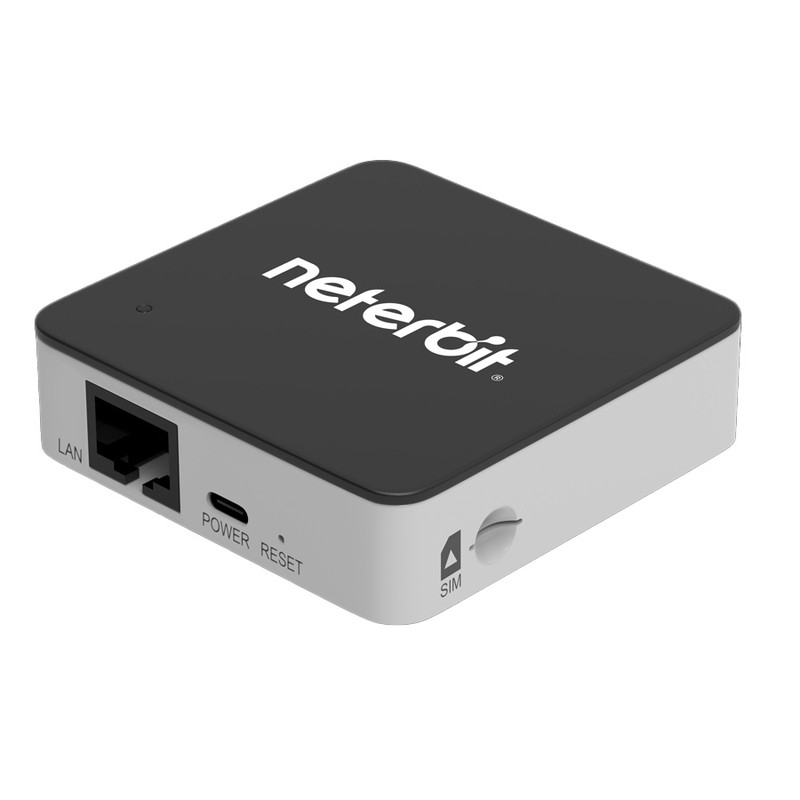 مودم روتر 4G LTE قابل حمل نتربیت مدل NWR-MINI، پشتیبانی از بیش از 10 کاربر، سرعت دانلود تا 150 مگابیت و آپلود تا 50 مگابیت، دارای درگاه RJ-45 LAN و USB Type-C، شیار سیم‌کارت و نشانگر LED