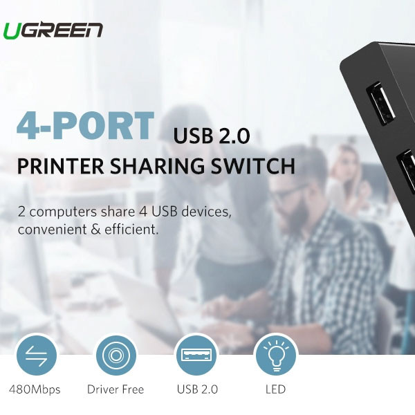 هاب سوئیچ 4 پورت پرینتر یوگرین مدل US216-30767