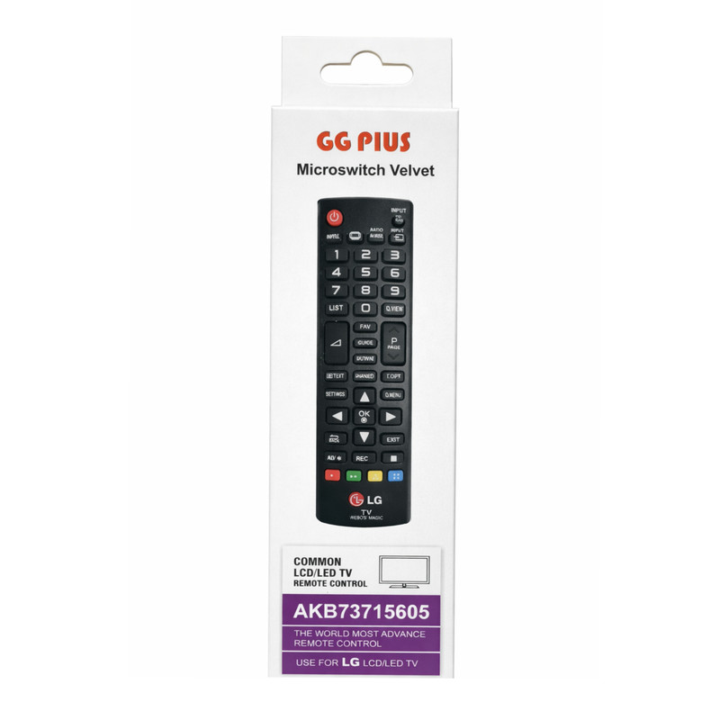 ریموت کنترل تلویزیون GG Plus مناسب برای تلویزیون های ال جی مدل Microswitch Velvet