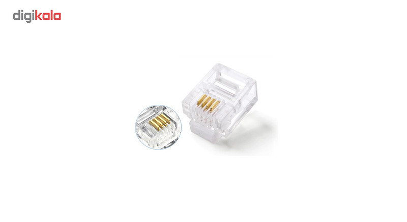 سوکت تلفن RJ11 ان پی مدل TM بسته 50 عددی