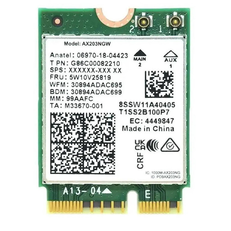 کارت وایرلس اینتل مدل Wi-Fi 6 AX203