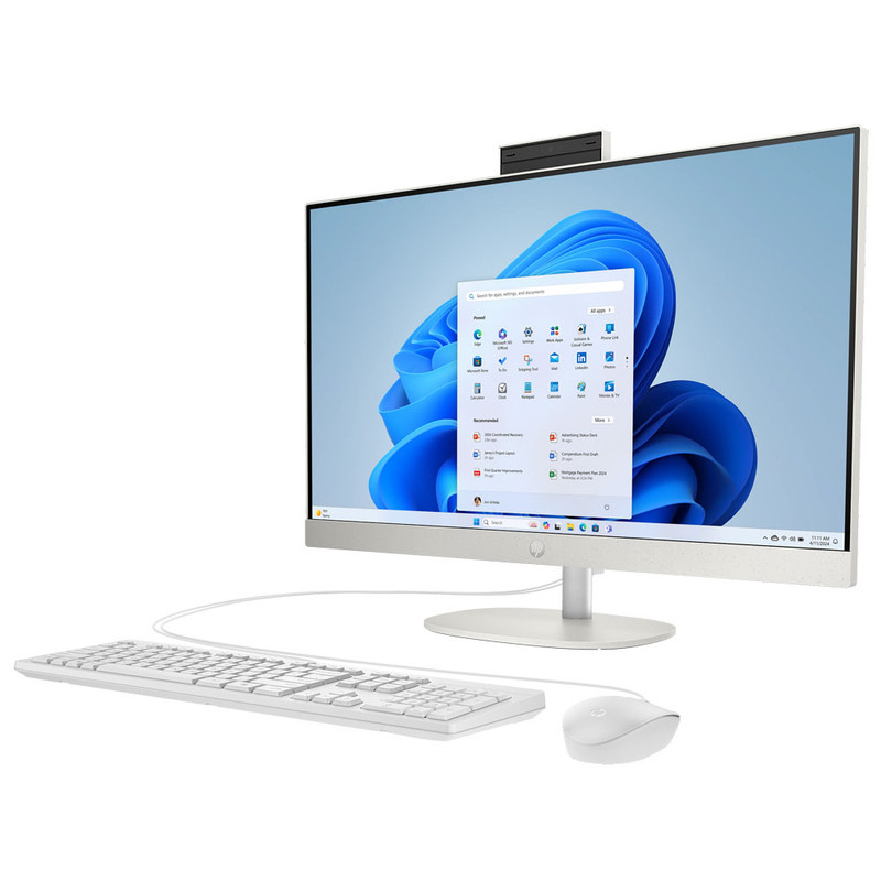 کامپیوتر همه کاره 27 اینچ اچ پی مدل HP AIO 27 CR2037nh با پردازنده Core Ultra 7-255U، رم 8 گیگابایت از نوع DDR5 و حافظه داخلی 512 گیگابایت SSD، گرافیک UHD Graphics (integrated)، نمایشگر از نوع IPS