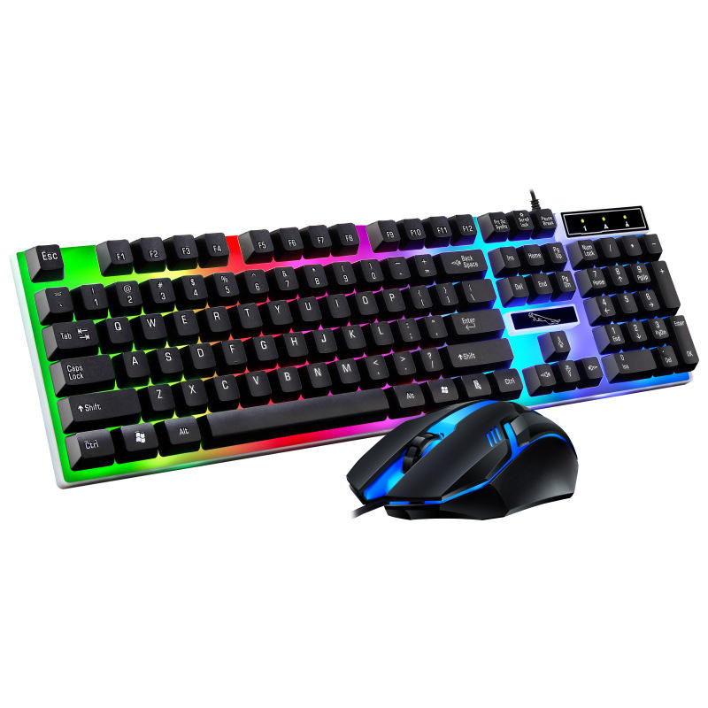 کیبورد و ماوس گیمینگ مدل G21B، سوییچ ممبران، Full-size، نورپردازی RGB
