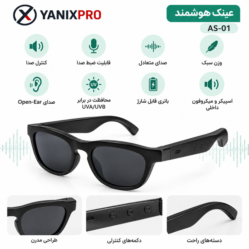 عینک هوشمند یانیکس پرو مدل As01