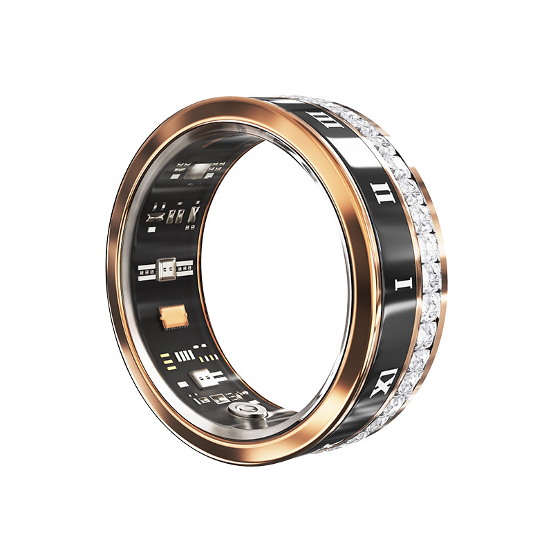 حلقه هوشمند اسمارت رینگ مدلV2-diamond رنگ نقره ای مشکی