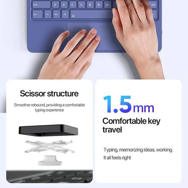 کیبورد بی‌سیم تبلت دوکس دوکیس مدل ck008 مناسب برای تبلت Surface pro12 Inch