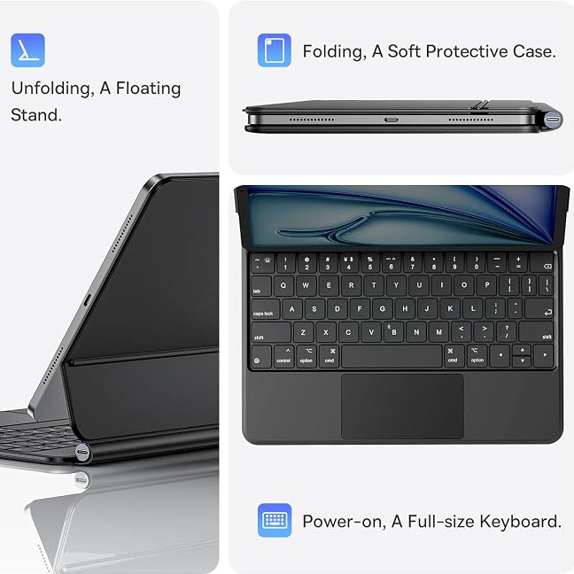 کیف کلاسوری کیبورد دار بیسوس مدل Brilliance Series 2 مناسب برای تبلت اپل "iPad Pro 11 و "iPad Air 10.9