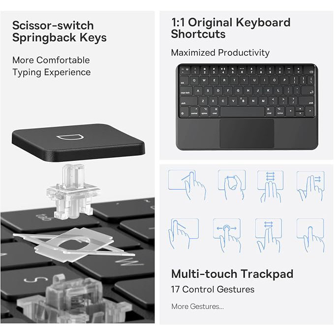کیف کلاسوری کیبورد دار بیسوس مدل Brilliance Series 2 مناسب برای تبلت اپل "iPad Pro 11 و "iPad Air 10.9