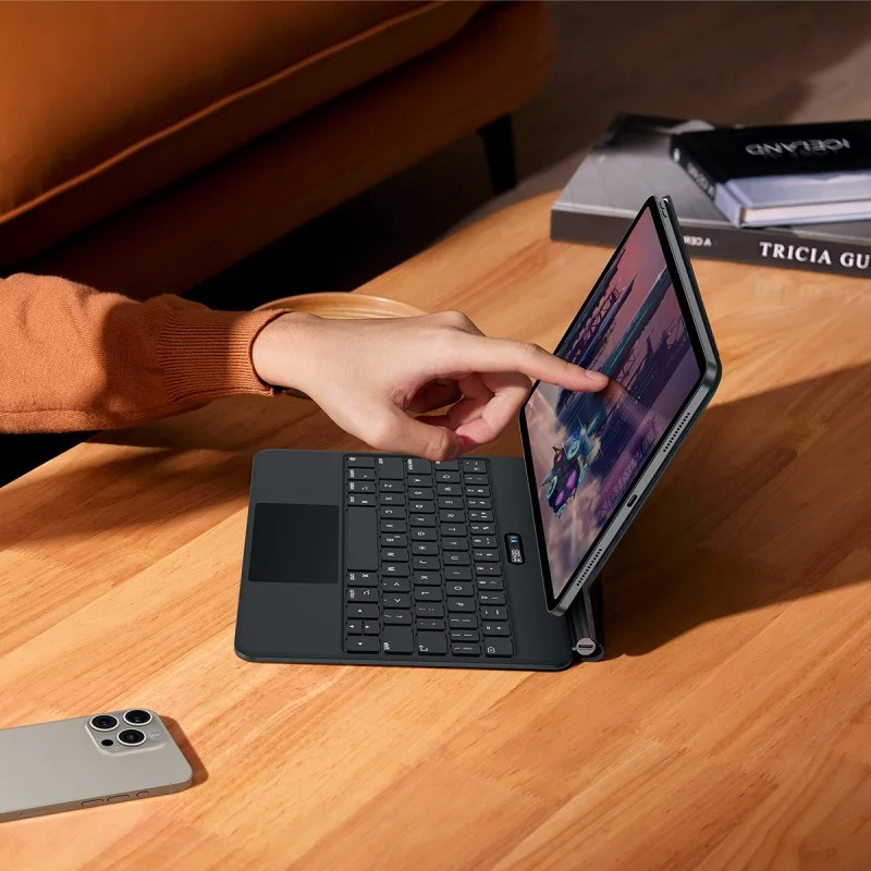 کیف کلاسوری کیبورد دار بیسوس مدل Brilliance Series 2 مناسب برای تبلت اپل "iPad Pro 11 و "iPad Air 10.9