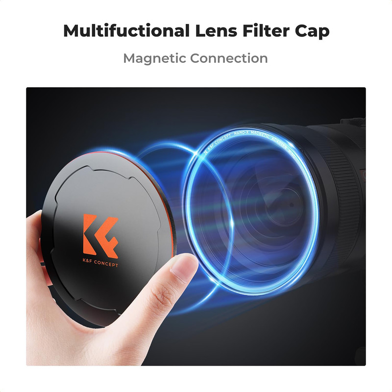 آداپتور لنز کی اند اف مدل  MAGNET LENS CAP - 49 MM