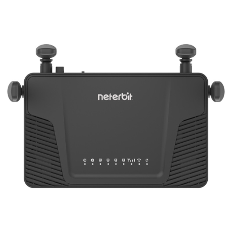 مودم روتر 4G خانگی نتربیت مدل NWR-M920v2 با پشتیبانی سیم‌کارت LTE/3G، استاندارد IEEE 802.11b/g/n، چهار آنتن 5 دسی‌بل، فایروال SPI و NAT، اتصال همزمان بیش از 10 کاربر