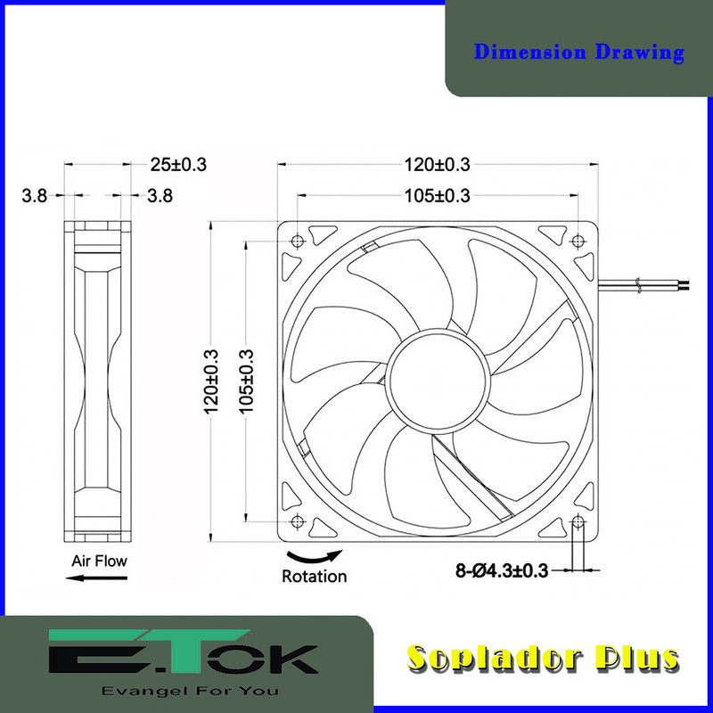 فن کیس ایتوک مدل Soplador - 12 - Plus