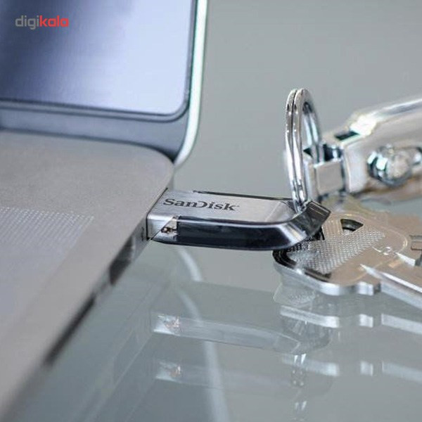 فلش مموری سن‌دیسک مدل CZ73 ظرفیت 128 گیگابایت با بدنه فلزی، رابط USB 3.0 و سرعت انتقال 150 مگابایت بر ثانیه، سازگار با کامپیوتر، لپ‌تاپ، گوشی و تلویزیون