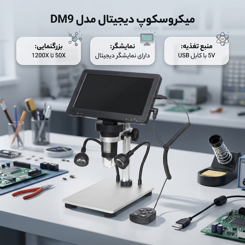 میکروسکوپ دیجیتال مدل DM9