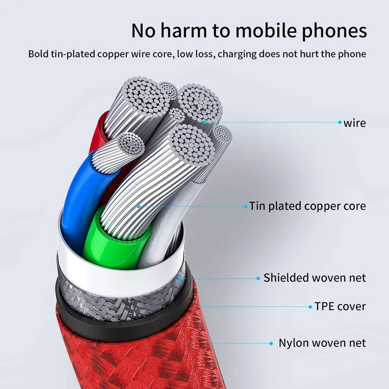کابل شارژ USB به USB-C  آروین مدل CA-01V طول 1 متر
