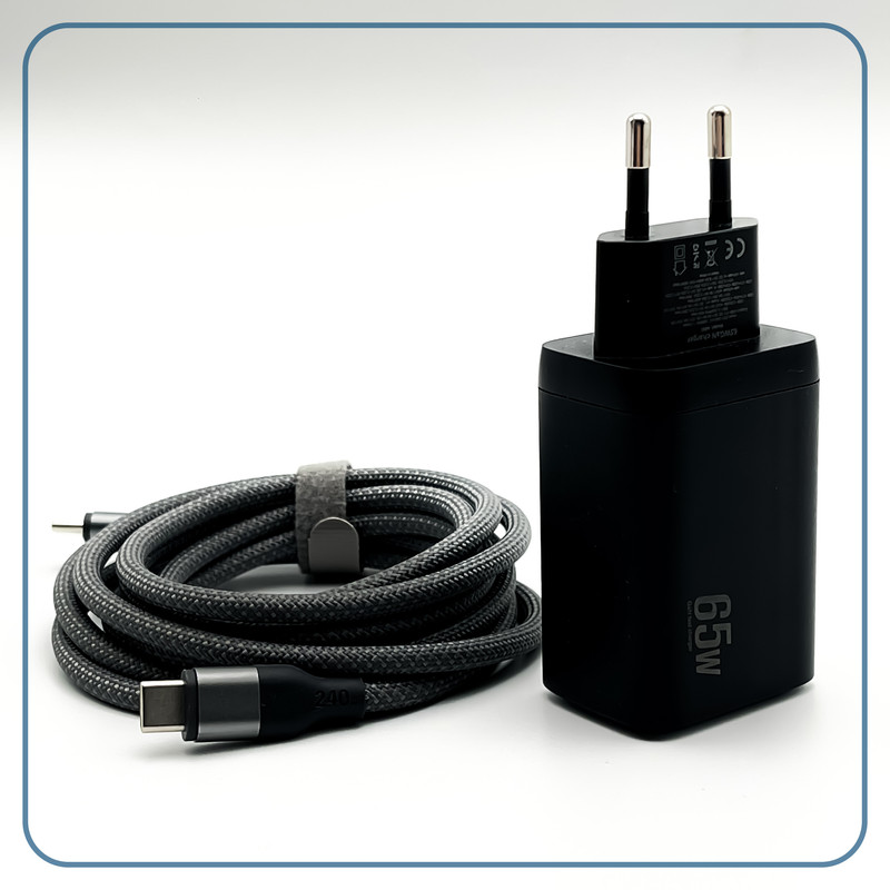 شارژر دیواری 65 وات وونک مدل PD-65W به همراه کابل USB-C