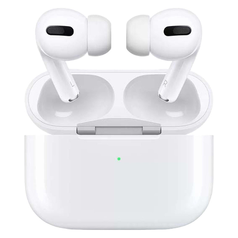 هدفون بلوتوثی مدل AirPods Pro، کاهش نویز دوبرابری، شارژ بی‌سیم محفظه، عمر باتری تا 25 ساعت برای محفظه و 4 ساعت برای هدفون
