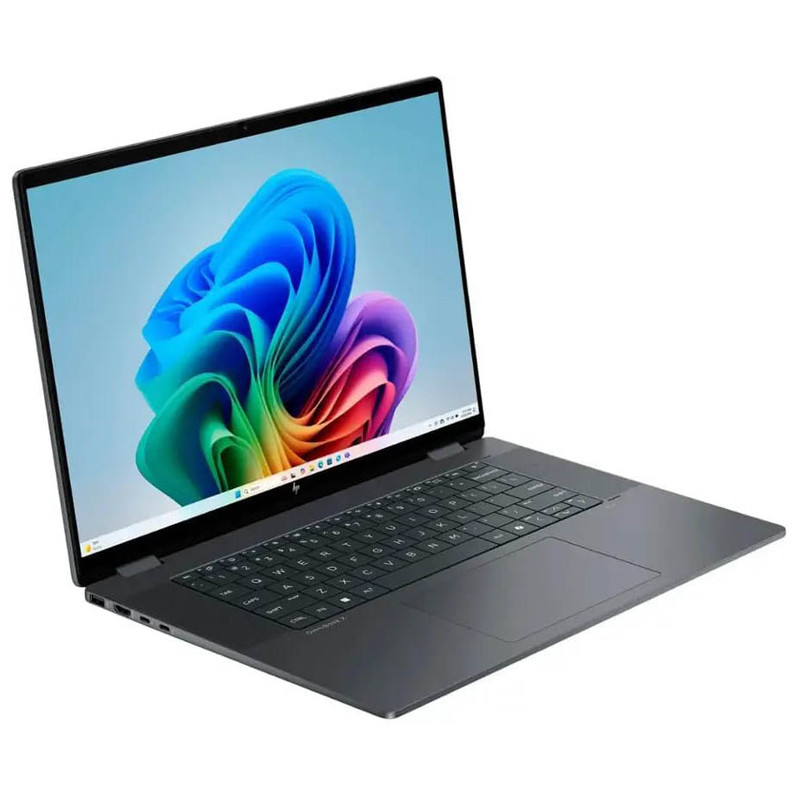 لپ‌تاپ 16 اینچی اچ‌پی مدل OmniBook X Flip 16-as0023dx، پردازنده Core Ultra 7-256V، رم 16 گیگابایت LPDDR5X، حافظه SSD با ظرفیت 1 ترابایت، نمایشگر لمسی چرخش 360 درجه و پشتیبانی از قلم، سیستم عامل ویندوز