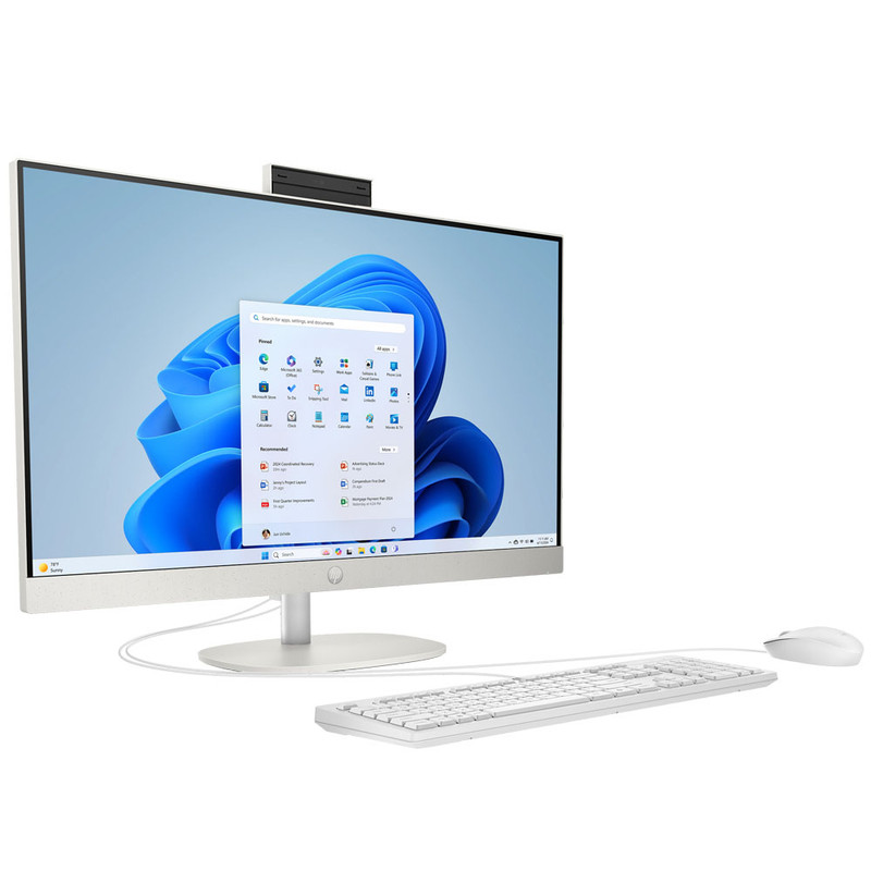 کامپیوتر همه کاره 27 اینچ اچ پی مدل HP AIO 27 CR2037nh با پردازنده Core Ultra 7-255U، رم 16 گیگابایت از نوع DDR5 و حافظه داخلی 512 گیگابایت SSD، گرافیک UHD Graphics (integrated)، نمایشگر از نوع IPS