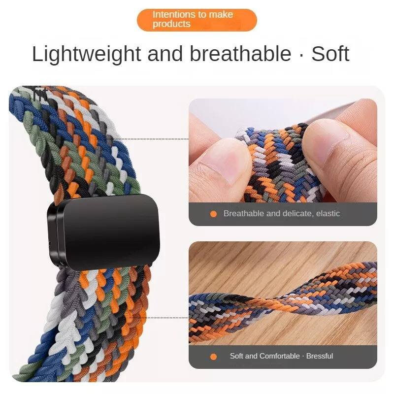 بند راینو مدل Braid Magnet مناسب برای ساعت هوشمند سامسونگ Galaxy Watch 4 / 5 / 6 / 7