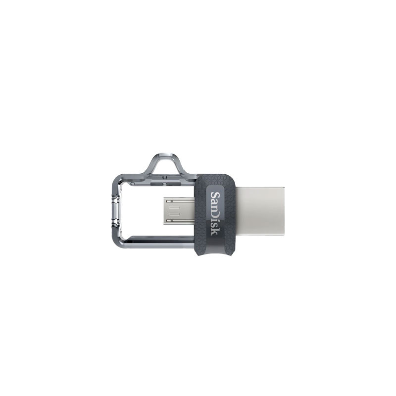 فلش مموری 64 گیگابایت سن دیسک مدل Ultra Dual Drive m3.0 با 2 رابط USB Type-A و MicroUSB، استاندارد USB 3.2 Gen1
