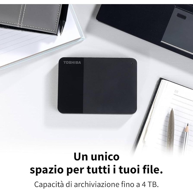 هارد اکسترنال توشیبا مدل Canvio Ready ظرفیت یک ترابایت دارای رابط USB Type-A 3.2