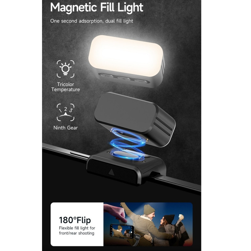 گیمبال و استابیلایزر هوشمند توکی مدل M03 AI 3-Axis به همراه دوربین دنبال کننده و میکروفون و فلش