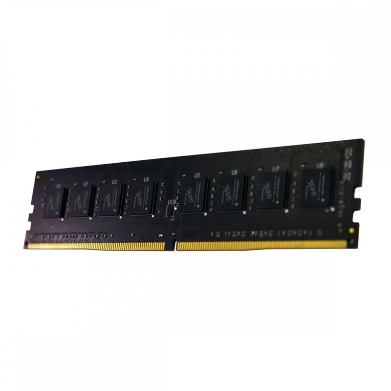 رم دسکتاپ 4 گیگابایت گیل مدل pristine، از نوع DDR4 با فرکانس 2666 مگاهرتز، تایمینگ 19، ولتاژ کاری 1.2 ولت و نوع ماژول DIMM