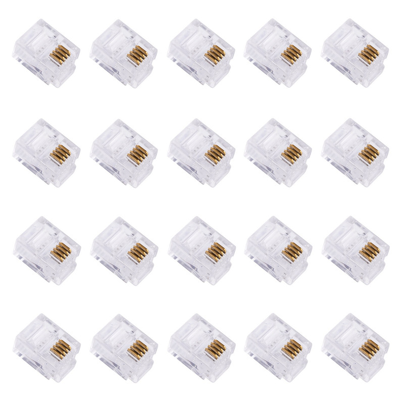 سوکت تلفن مدل TTS-RJ12-6P4C بسته 20 عددی