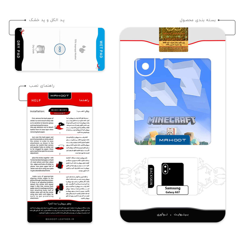 برچسب پوششی ماهوت مدل Minecraft_Game مناسب برای گوشی موبایل سامسونگ Galaxy A07