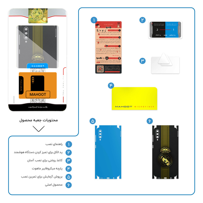 برچسب پوششی ماهوت مدل Real-Madrid-2-FullSkin مناسب برای گوشی موبایل سامسونگ Galaxy A30s