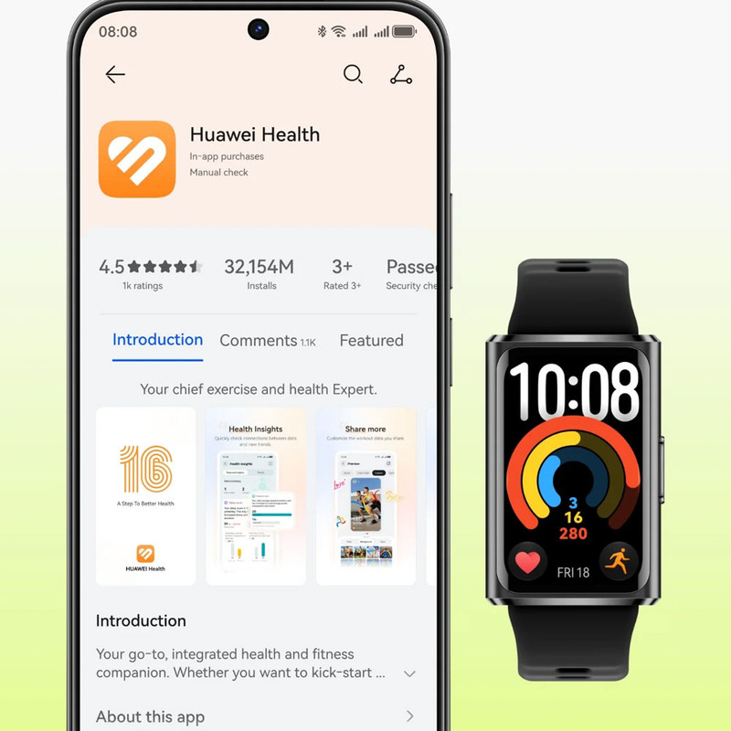 مچ بند هوشمند هوآوی مدل Band 11 Pro با بند نایلون
