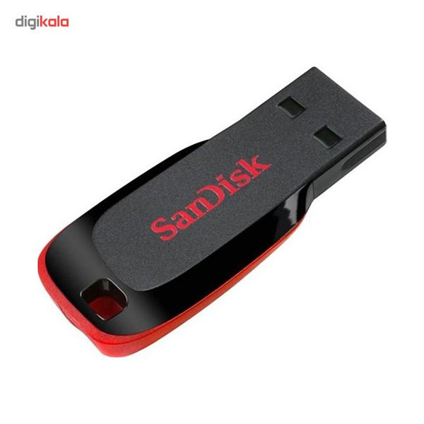فلش مموری 16 گیگابایت سن دیسک مدل Cruzer Blade CZ50 با رابط USB 2.0 Type-A، طراحی بدون درپوش و قابلیت رمزگذاری اطلاعات