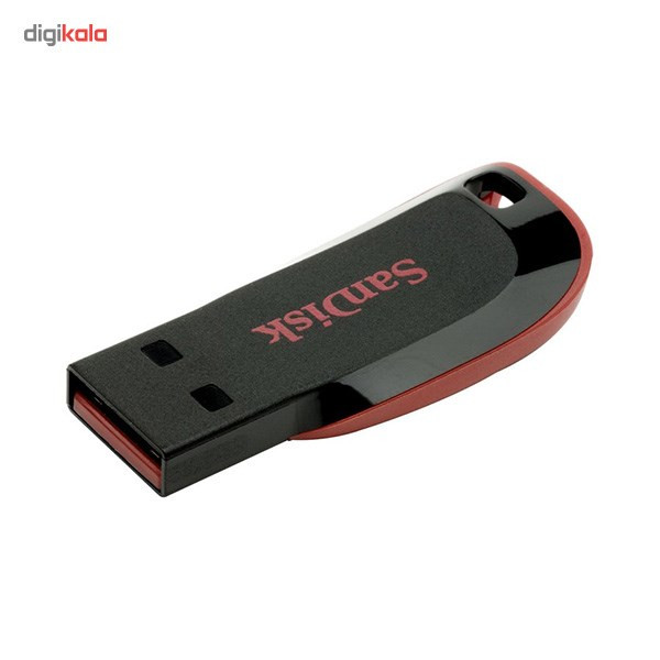 فلش مموری 16 گیگابایت سن دیسک مدل Cruzer Blade CZ50 با رابط USB 2.0 Type-A، طراحی بدون درپوش و قابلیت رمزگذاری اطلاعات