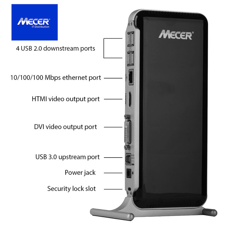 هاب 2 پورت USB 3.0 پورت HTMI DVI مدل U3D01