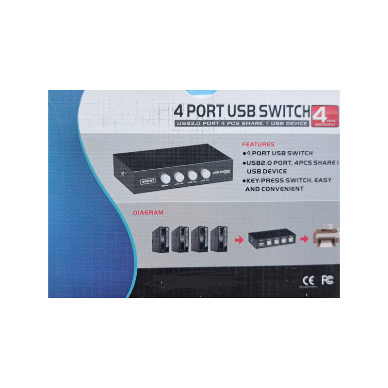 هاب سوئیچ 4 پورت پرینتر دی نت کد P98