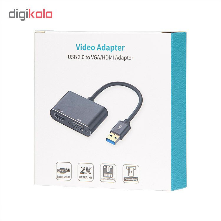 مبدل USB به HDMI/VGA مدل MN-5201B