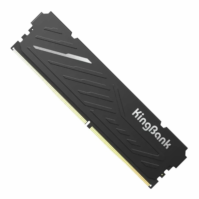 رم دسکتاپ 16 گیگابایت کینگ بانک مدل KJXB Headsink، از نوع DDR4 با فرکانس 3200 مگاهرتز و تایمینگ CL16، معماری تک‌کاناله، ولتاژ کاری 1.35 ولت و هیت‌سینک، سازگار با پردازنده‌های Intel و AMD