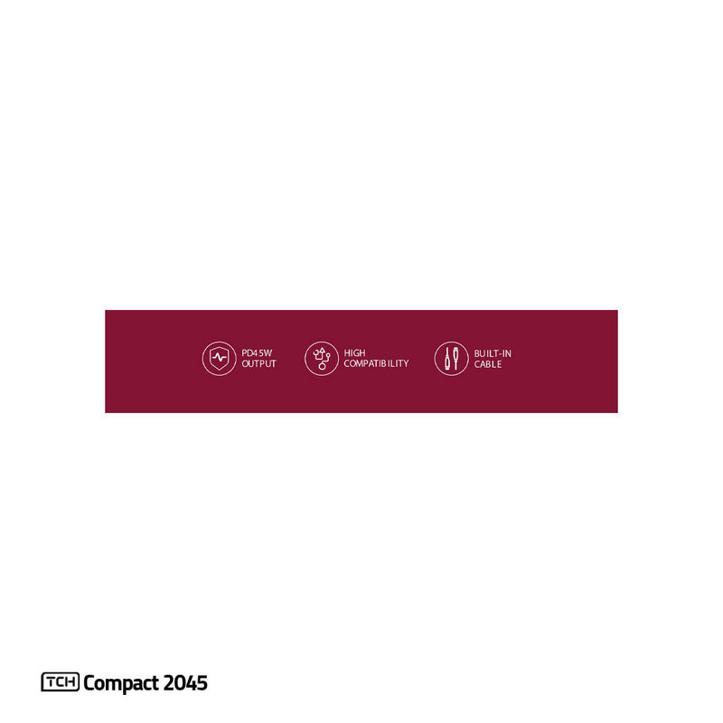 پاوربانک 45 وات تی سی اچ مدل Compact 2045 ظرفیت 20000 میلی‌آمپرساعت