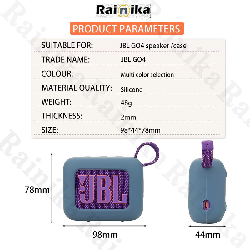 کاور محافظ اسپیکر رینیکا مدل GO4 مناسب برای اسپیکر جی بی ال JBL GO 4